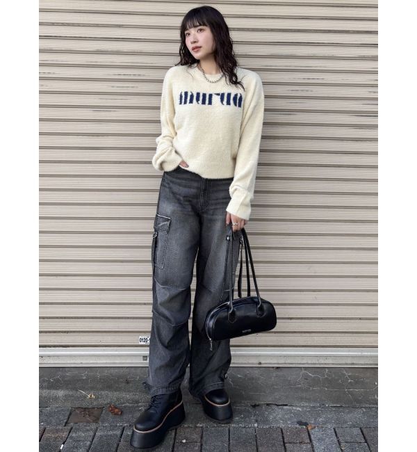 MURUA「ラウンドロゴシャギーニット」|ニット・セーター|