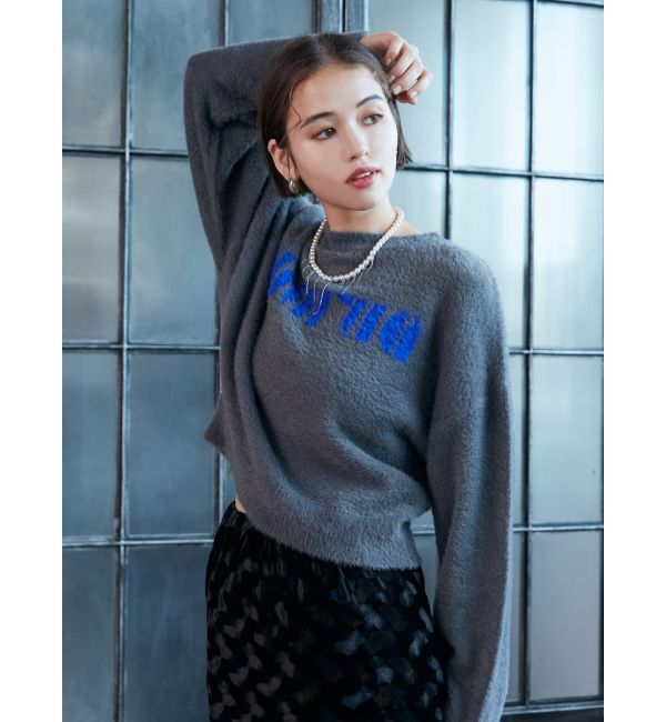 MURUA「ラウンドロゴシャギーニット」|ニット・セーター|