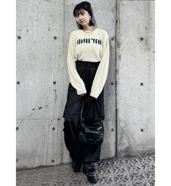 MURUA「ラウンドロゴシャギーニット」|ニット・セーター|