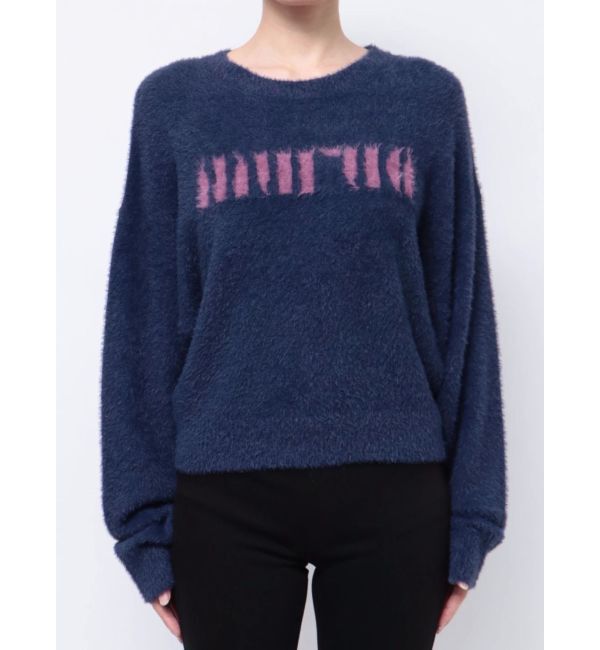 MURUA「ラウンドロゴシャギーニット」|ニット・セーター|