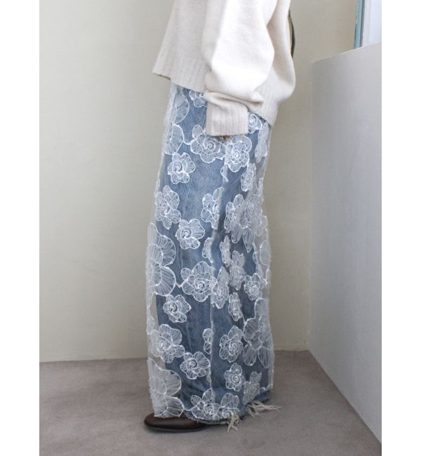 Ungrid「レースデザインスリットスカート」|スカート|