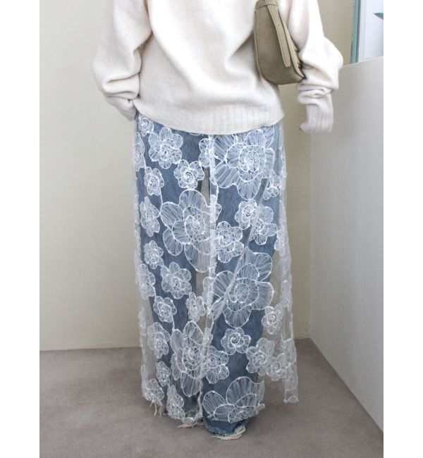 Ungrid「レースデザインスリットスカート」|スカート|