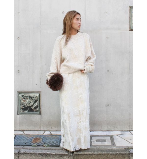 Ungrid「レースデザインスリットスカート」|スカート|