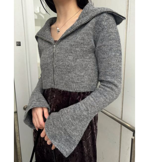 LAGUNAMOON「ショートZIPカーデセットベロアワンピース」|ワンピース|