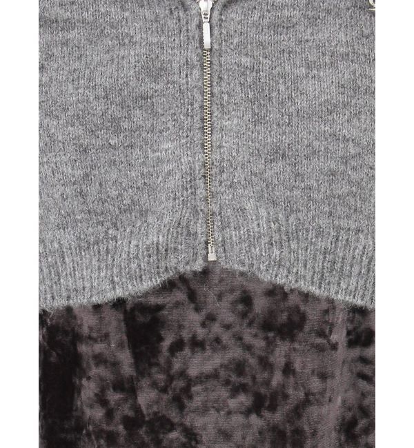 LAGUNAMOON「ショートZIPカーデセットベロアワンピース」|ワンピース|