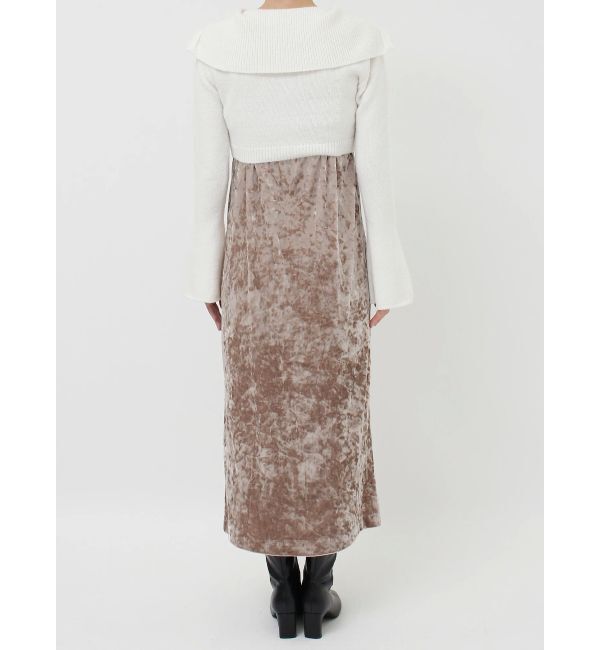 LAGUNAMOON「ショートZIPカーデセットベロアワンピース」|ワンピース|