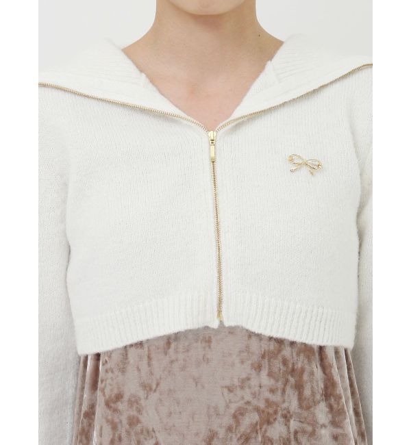 LAGUNAMOON「ショートZIPカーデセットベロアワンピース」|ワンピース|