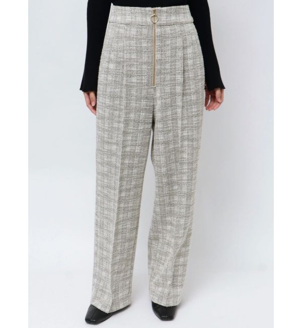 LAGUNAMOON「カットツイードフロントZIPパンツ」|その他|