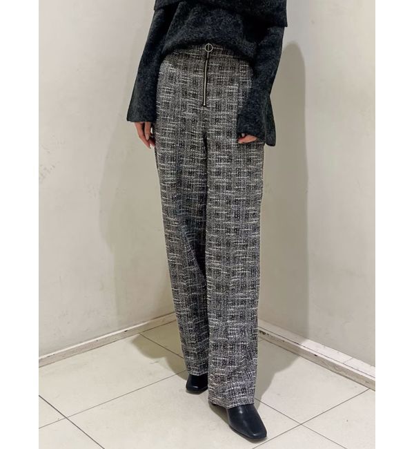 LAGUNAMOON「カットツイードフロントZIPパンツ」|その他|