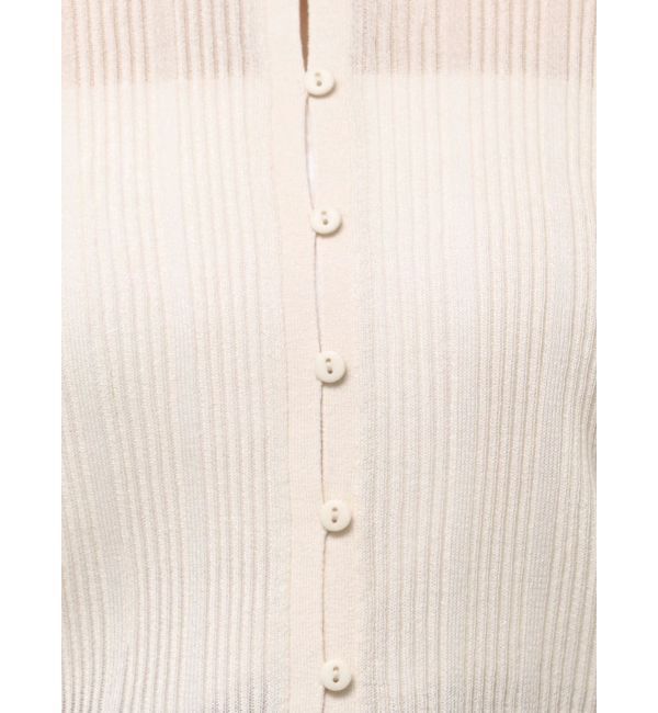 LAGUNAMOON「シャツカラーシアーニットプルオーバー」|ニット・セーター|