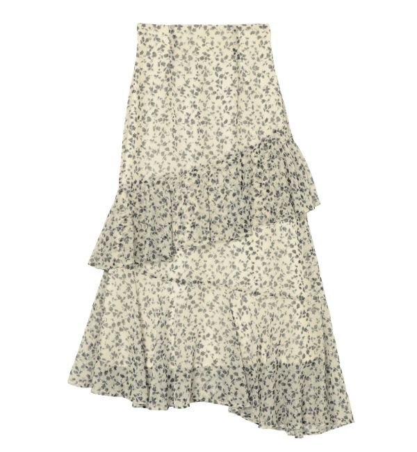 LAGUNAMOON「楊柳プリントアシンメトリーティアードスカート」|スカート|