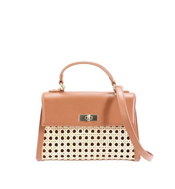 LAGUNAMOON「ラタンコンビミニバッグ」|ハンドバッグ|