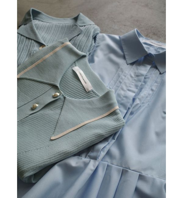 LAGUNAMOON「カラーネックラインニットプルオーバー」|ニット・セーター|