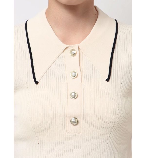 LAGUNAMOON「カラーネックラインニットプルオーバー」|ニット・セーター|