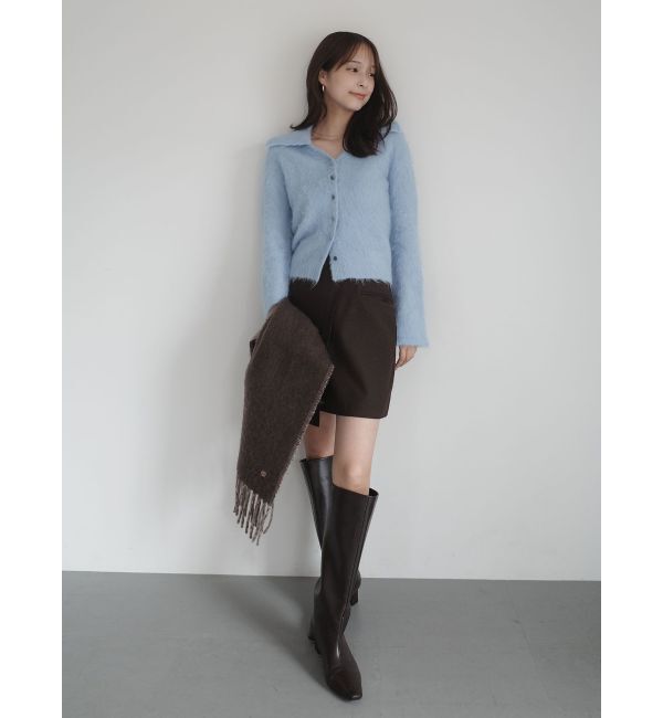 LAGUNAMOON「ヘアリーカラーカーデニットプルオーバー」|カーディガン|