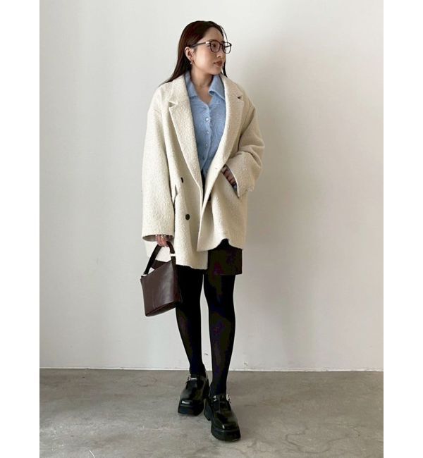 LAGUNAMOON「ヘアリーカラーカーデニットプルオーバー」|カーディガン|