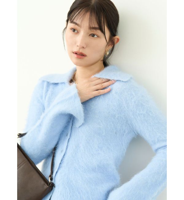 LAGUNAMOON「ヘアリーカラーカーデニットプルオーバー」|カーディガン|