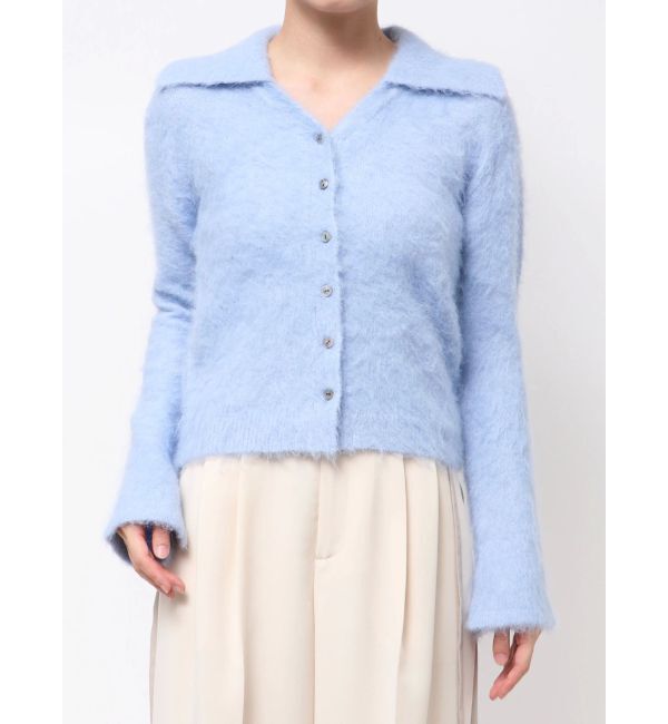 LAGUNAMOON「ヘアリーカラーカーデニットプルオーバー」|カーディガン|