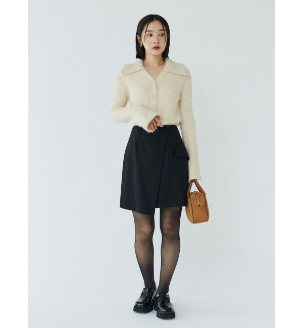 LAGUNAMOON「ヘアリーカラーカーデニットプルオーバー」|カーディガン|