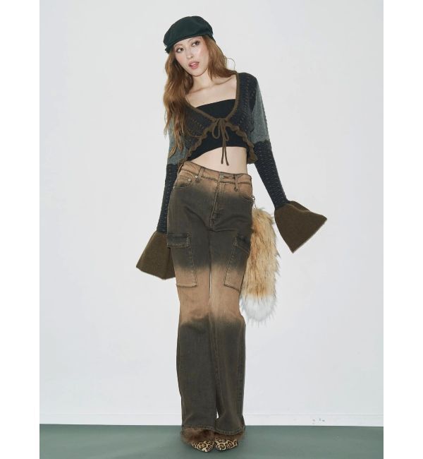 EVRIS「グラデーションフレアデニムパンツ【セットアップ着用可能】」|デニム|