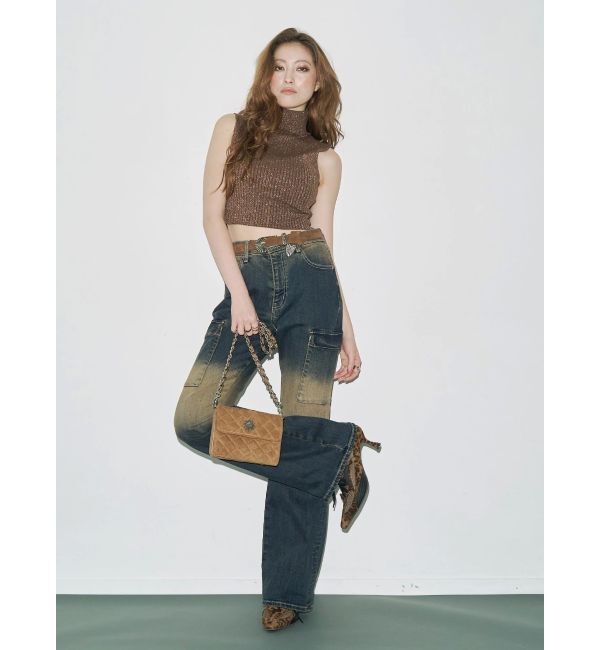 EVRIS「グラデーションフレアデニムパンツ【セットアップ着用可能】」|デニム|