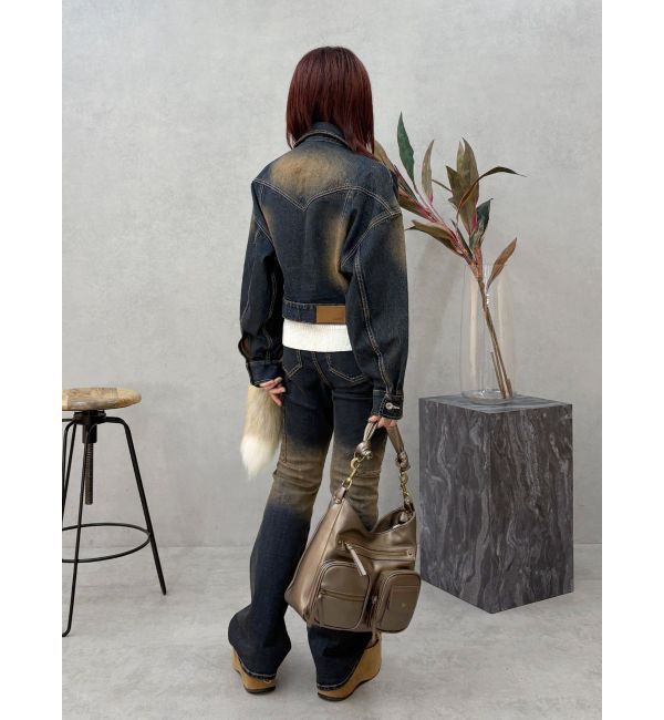 EVRIS「グラデーションフレアデニムパンツ【セットアップ着用可能】」|デニム|