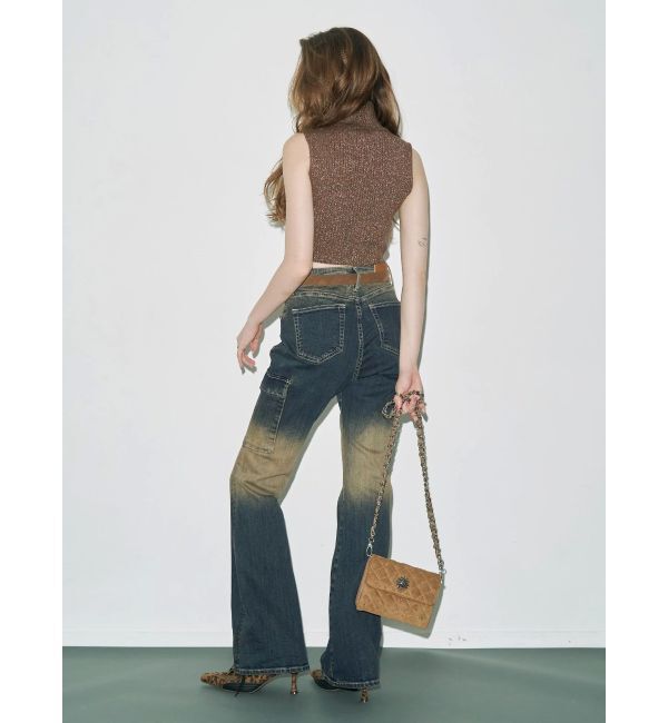 EVRIS「グラデーションフレアデニムパンツ【セットアップ着用可能】」|デニム|