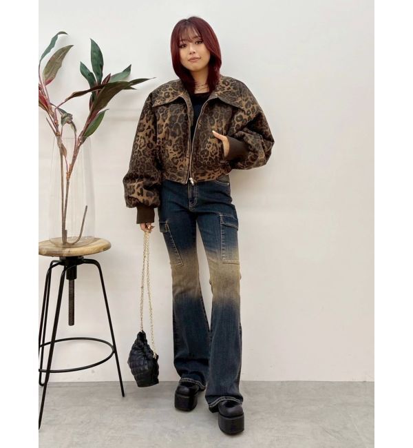 EVRIS「グラデーションフレアデニムパンツ【セットアップ着用可能】」|デニム|