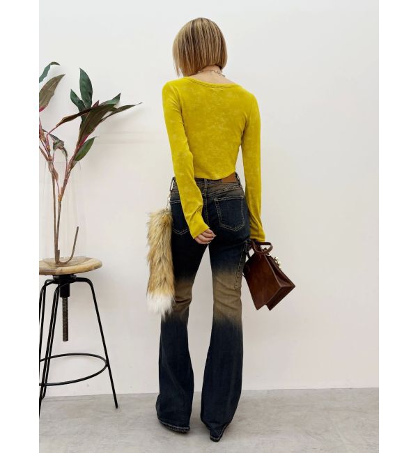 EVRIS「グラデーションフレアデニムパンツ【セットアップ着用可能】」|デニム|