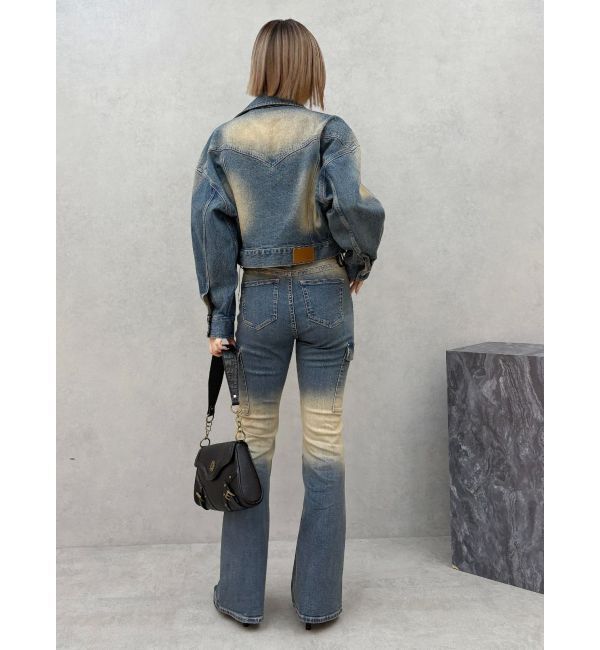 EVRIS「グラデーションフレアデニムパンツ【セットアップ着用可能】」|デニム|