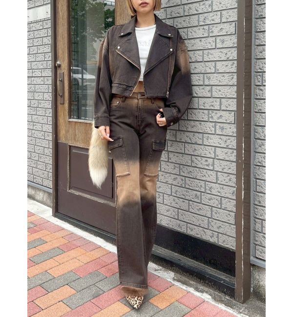 EVRIS「グラデーションフレアデニムパンツ【セットアップ着用可能】」|デニム|