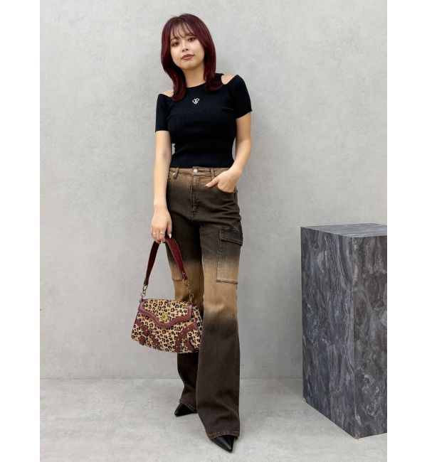 EVRIS「グラデーションフレアデニムパンツ【セットアップ着用可能】」|デニム|