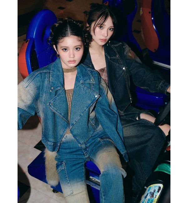 EVRIS「グラデーションフレアデニムパンツ【セットアップ着用可能】」|デニム|