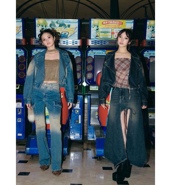 EVRIS「グラデーションフレアデニムパンツ【セットアップ着用可能】」|デニム|