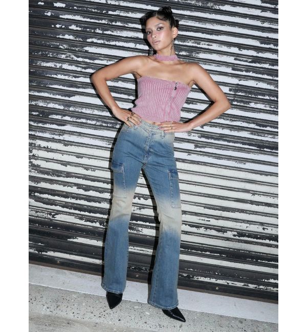 EVRIS「グラデーションフレアデニムパンツ【セットアップ着用可能】」|デニム|