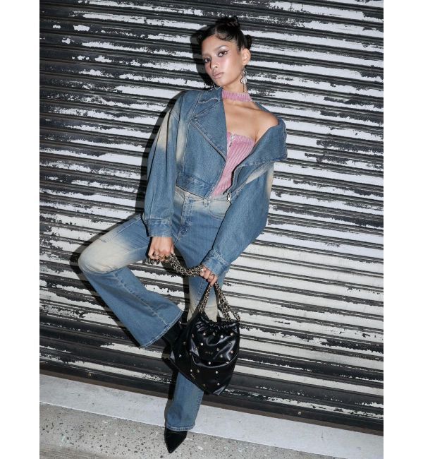 EVRIS「グラデーションフレアデニムパンツ【セットアップ着用可能】」|デニム|