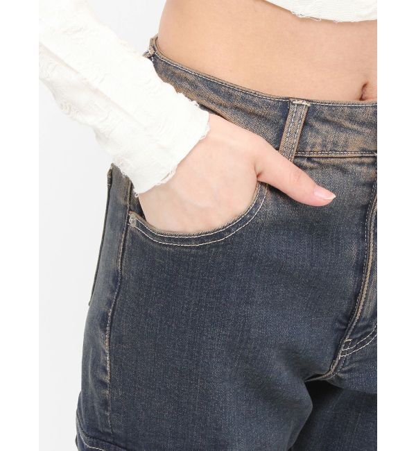 EVRIS「グラデーションフレアデニムパンツ【セットアップ着用可能】」|デニム|