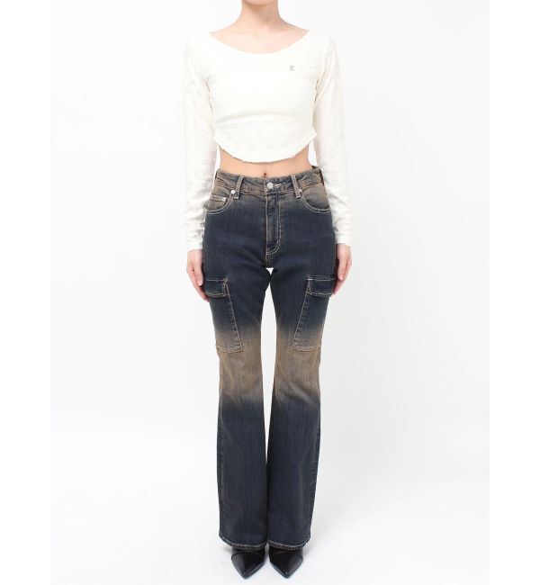 EVRIS「グラデーションフレアデニムパンツ【セットアップ着用可能】」|デニム|