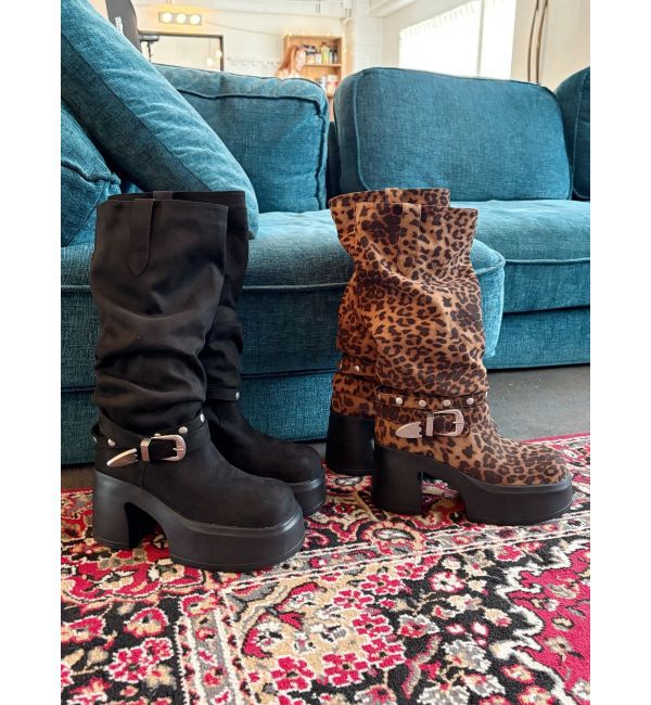 EVRIS「フェイクスウェードエンジニアブーツ」|ロングブーツ|