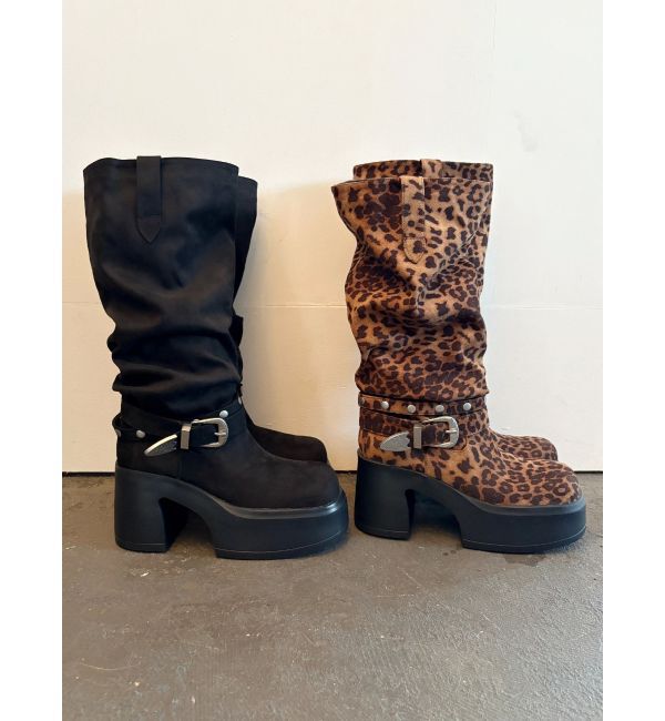 EVRIS「フェイクスウェードエンジニアブーツ」|ロングブーツ|