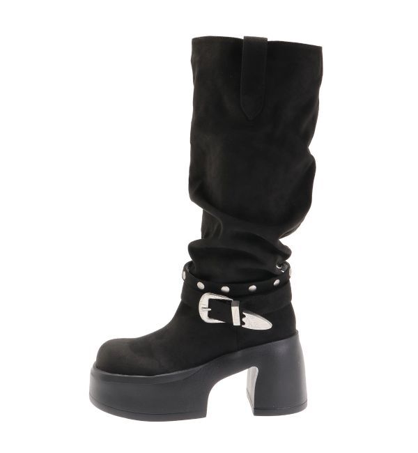 EVRIS「フェイクスウェードエンジニアブーツ」|ロングブーツ|