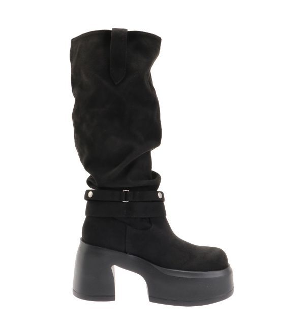 EVRIS「フェイクスウェードエンジニアブーツ」|ロングブーツ|