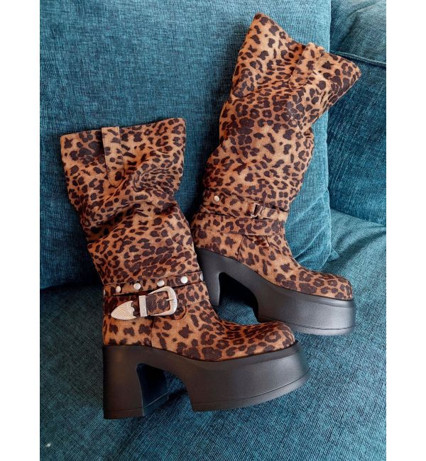 EVRIS「フェイクスウェードエンジニアブーツ」|ロングブーツ|ミックス