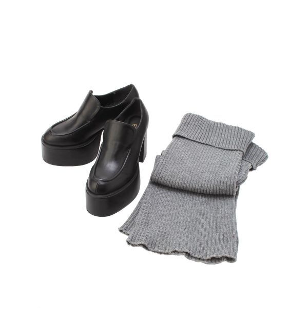 EVRIS「レッグウォーマーセットチャンキーヒールローファー」|その他|