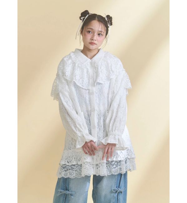 merry jenny「レースケープジャケット」|テーラードジャケット|