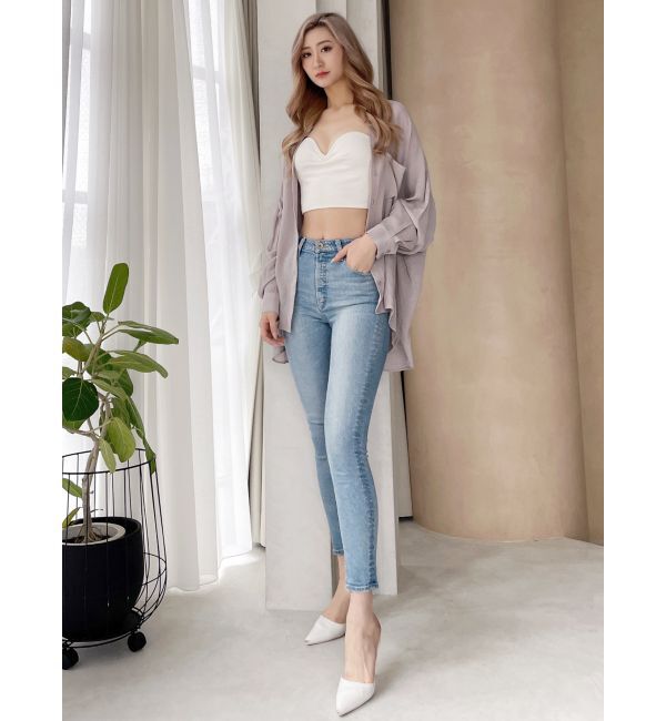 GYDA「H/Wワンウォッシュスキニーパンツ」|デニム|