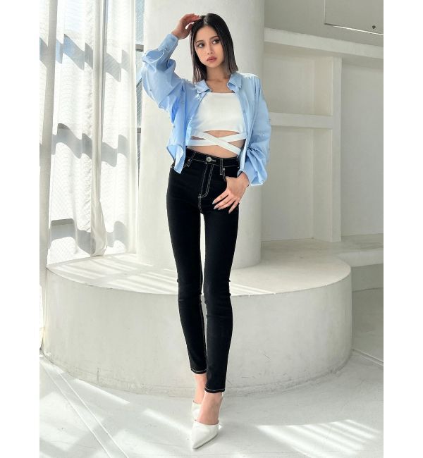 GYDA「H/Wワンウォッシュスキニーパンツ」|デニム|