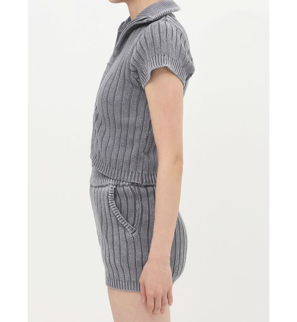 GYDA「W ZIPブリーチワイドリブニットトップス【SETUP着用可】」|ニット・セーター|