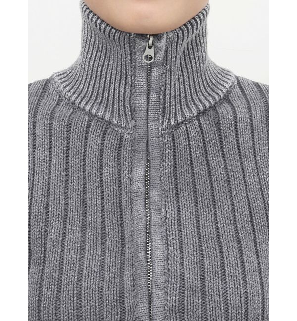 GYDA「W ZIPブリーチワイドリブニットトップス【SETUP着用可】」|ニット・セーター|