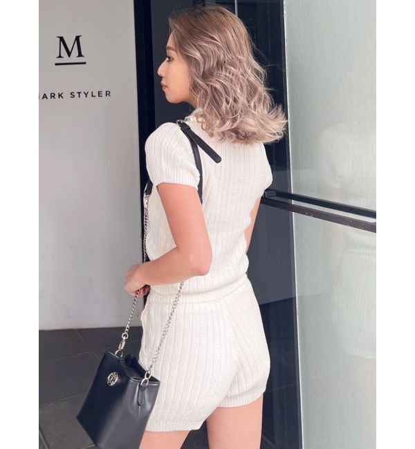 GYDA「W ZIPブリーチワイドリブニットトップス【SETUP着用可】」|ニット・セーター|